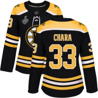 Adidas Boston Bruins #33 Zdeno Chara Black Home Authentic Stanley Cup Final Bound Women's Stitched NHL Jersey