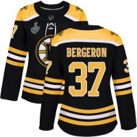 Adidas Boston Bruins #37 Patrice Bergeron Black Home Authentic Stanley Cup Final Bound Women's Stitched NHL Jersey