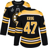 Adidas Boston Bruins #47 Torey Krug Black Home Authentic Stanley Cup Final Bound Women's Stitched NHL Jersey