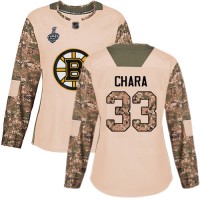 Adidas Boston Bruins #33 Zdeno Chara Camo Authentic 2017 Veterans Day Stanley Cup Final Bound Women's Stitched NHL Jersey