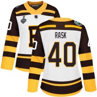 Adidas Boston Bruins #40 Tuukka Rask White Authentic 2019 Winter Classic Stanley Cup Final Bound Women's Stitched NHL Jersey