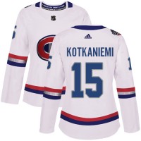 Adidas Montreal Canadiens #15 Jesperi Kotkaniemi White Authentic 2017 100 Classic Women's Stitched NHL Jersey