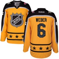 Montreal Canadiens #6 Shea Weber Yellow 2017 All-Star Atlantic Division Women's Stitched NHL Jersey