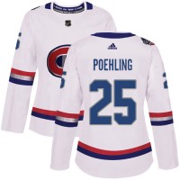 Adidas Montreal Canadiens #25 Ryan Poehling White Authentic 2017 100 Classic Women's Stitched NHL Jersey
