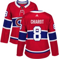 Adidas Montreal Canadiens #8 Ben Chiarot Red Home Authentic Women's Stitched NHL Jersey