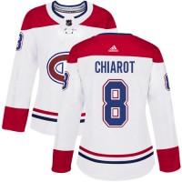 Adidas Montreal Canadiens #8 Ben Chiarot White Road Authentic Women's Stitched NHL Jersey