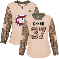 Adidas Montreal Canadiens #37 Keith Kinkaid Camo Authentic 2017 Veterans Day Women's Stitched NHL Jersey