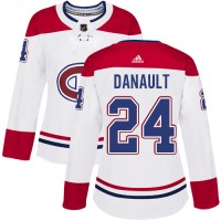 Adidas Montreal Canadiens #24 Phillip Danault White Road Authentic Women's Stitched NHL Jersey