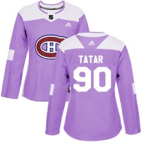 Adidas Montreal Canadiens #90 Tomas Tatar Purple Authentic Fights Cancer Women's Stitched NHL Jersey