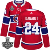 Adidas Montreal Canadiens #24 Phillip Danault Red Home Authentic Women's 2021 NHL Stanley Cup Final Patch Jersey