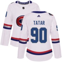 Adidas Montreal Canadiens #90 Tomas Tatar White Authentic 2017 100 Classic Women's Stitched NHL Jersey