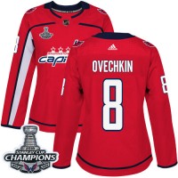 Adidas Washington Capitals #8 Alex Ovechkin Red Home Authentic Stanley Cup Final Champions Women's Stitched NHL Jersey