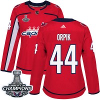 Adidas Washington Capitals #44 Brooks Orpik Red Home Authentic Stanley Cup Final Champions Women's Stitched NHL Jersey