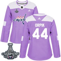 Adidas Washington Capitals #44 Brooks Orpik Purple Authentic Fights Cancer Stanley Cup Final Champions Women's Stitched NHL Jersey