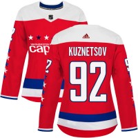 Adidas Washington Capitals #92 Evgeny Kuznetsov Red Alternate Authentic Women's Stitched NHL Jersey