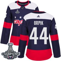 Adidas Washington Capitals #44 Brooks Orpik Navy Authentic 2018 Stadium Series Stanley Cup Final Champions Women's Stitched NHL Jersey
