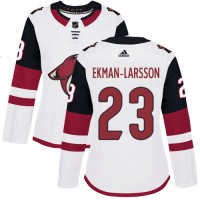 Adidas Arizona Coyotes #23 Oliver Ekman-Larsson White Road Authentic Women's Stitched NHL Jersey