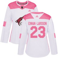 Adidas Arizona Coyotes #23 Oliver Ekman-Larsson White/Pink Authentic Fashion Women's Stitched NHL Jersey