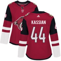 Adidas Arizona Coyotes #44 Zack Kassian Maroon Home Authentic Stitched Women's NHL Jersey