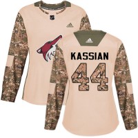 Adidas Arizona Coyotes #44 Zack Kassian Camo Authentic 2017 Veterans Day Stitched Women's NHL Jersey