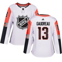 Adidas Calgary Flames #13 Johnny Gaudreau White 2018 All-Star Pacific Division Authentic Women's Stitched NHL Jersey