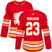 Adidas Calgary Flames #23 Sean Monahan Red Alternate Authentic Women's Stitched NHL Jersey
