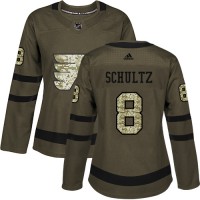 Adidas Philadelphia Flyers #8 Dave Schultz Green Salute to Service Women's Stitched NHL Jersey