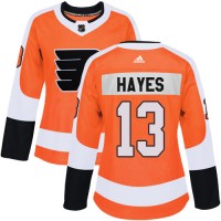 Adidas Philadelphia Flyers #13 Kevin Hayes Orange Home Authentic Women's Stitched NHL Jersey