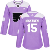 Adidas Philadelphia Flyers #15 Matt Niskanen Purple Authentic Fights Cancer Women's Stitched NHL Jersey