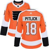 Adidas Philadelphia Flyers #18 Tyler Pitlick Orange Home Authentic Women's Stitched NHL Jersey