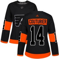 Adidas Philadelphia Flyers #14 Sean Couturier Black Alternate Authentic Women's Stitched NHL Jersey