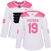 Adidas Philadelphia Flyers #19 Nolan Patrick White/Pink Authentic Fashion Women's Stitched NHL Jersey