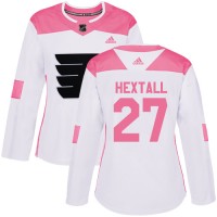 Adidas Philadelphia Flyers #27 Ron Hextall White/Pink Authentic Fashion Women's Stitched NHL Jersey