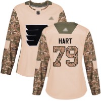 Adidas Philadelphia Flyers #79 Carter Hart Camo Authentic 2017 Veterans Day Women's Stitched NHL Jersey