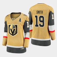 Vegas Vegas Golden Knights #19 Reilly Smith Women 2020-21 Player Alternate Stitched NHL Jersey Gold