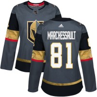 Adidas Vegas Golden Knights #81 Jonathan Marchessault Grey Home Authentic Women's Stitched NHL Jersey