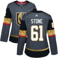 Adidas Vegas Golden Knights #61 Mark Stone Grey Home Authentic Women's Stitched NHL Jersey