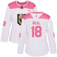 Adidas Vegas Golden Knights #18 James Neal White/Pink Authentic Fashion Women's Stitched NHL Jersey