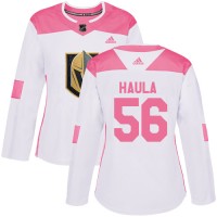 Adidas Vegas Golden Knights #56 Erik Haula White/Pink Authentic Fashion Women's Stitched NHL Jersey