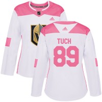 Adidas Vegas Golden Knights #89 Alex Tuch White/Pink Authentic Fashion Women's Stitched NHL Jersey