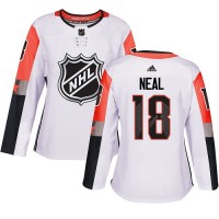 Adidas Vegas Golden Knights #18 James Neal White 2018 All-Star Pacific Division Authentic Women's Stitched NHL Jersey