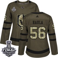 Adidas Vegas Golden Knights #56 Erik Haula Green Salute to Service 2018 Stanley Cup Final Women's Stitched NHL Jersey