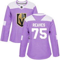Adidas Vegas Golden Knights #75 Ryan Reaves Purple Authentic Fights Cancer Women's Stitched NHL Jersey