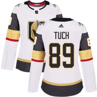 Adidas Vegas Golden Knights #89 Alex Tuch White Road Authentic Women's Stitched NHL Jersey
