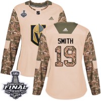 Adidas Vegas Golden Knights #19 Reilly Smith Camo Authentic 2017 Veterans Day 2018 Stanley Cup Final Women's Stitched NHL Jersey