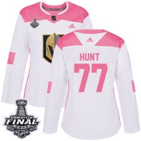 Adidas Vegas Golden Knights #77 Brad Hunt White/Pink Authentic Fashion 2018 Stanley Cup Final Women's Stitched NHL Jersey