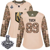 Adidas Vegas Golden Knights #89 Alex Tuch Camo Authentic 2017 Veterans Day 2018 Stanley Cup Final Women's Stitched NHL Jersey