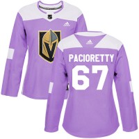 Adidas Vegas Golden Knights #67 Max Pacioretty Purple Authentic Fights Cancer Women's Stitched NHL Jersey