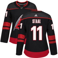 Adidas Carolina Hurricanes #11 Jordan Staal Black Alternate Authentic Women's Stitched NHL Jersey