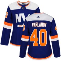 Adidas New York Islanders #40 Semyon Varlamov Blue Alternate Authentic Women's Stitched NHL Jersey